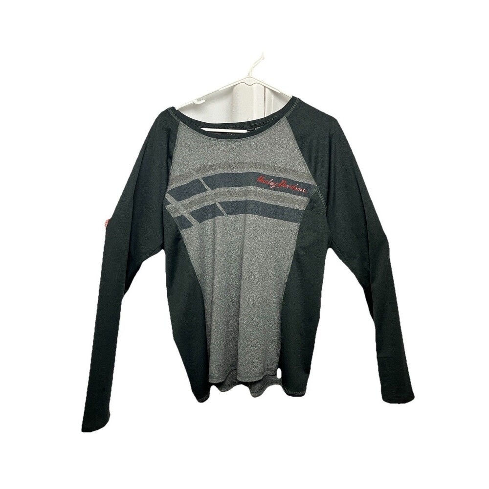 Harley‑Davidson Genuine MotorClothes Men’s XL Performance Long Sleeve Shirt Gray